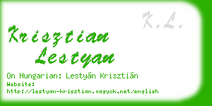 krisztian lestyan business card
