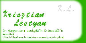 krisztian lestyan business card